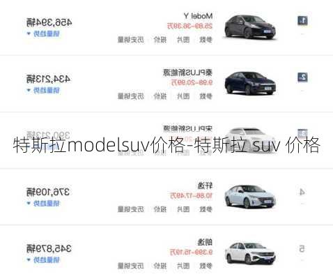 特斯拉modelsuv價格-特斯拉 suv 價格