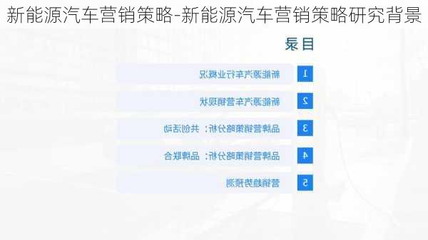 新能源汽車營銷策略-新能源汽車營銷策略研究背景