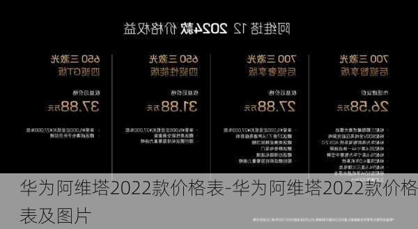 華為阿維塔2022款價格表-華為阿維塔2022款價格表及圖片