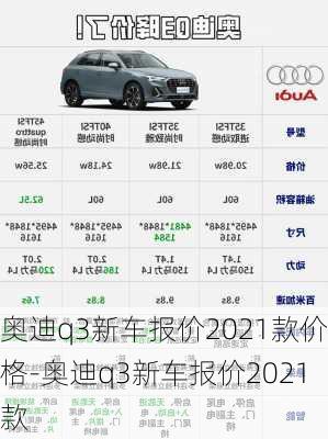 奧迪q3新車報價2021款價格-奧迪q3新車報價2021款