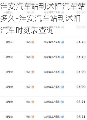 淮安汽車站到沭陽(yáng)汽車站多久-淮安汽車站到沭陽(yáng)汽車時(shí)刻表查詢
