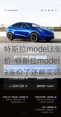 特斯拉model3漲價-特斯拉model3漲價了還能買嗎