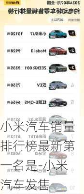 小米汽車銷量排行榜最新第一名是-小米汽車發(fā)售