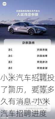 小米汽車招聘投了簡歷，要等多久有消息-小米汽車招聘進度