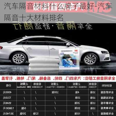 汽車隔音材料什么牌子最好-汽車隔音十大材料排名