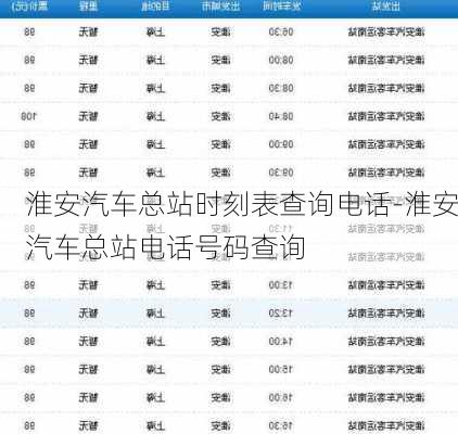 淮安汽車總站時(shí)刻表查詢電話-淮安汽車總站電話號(hào)碼查詢