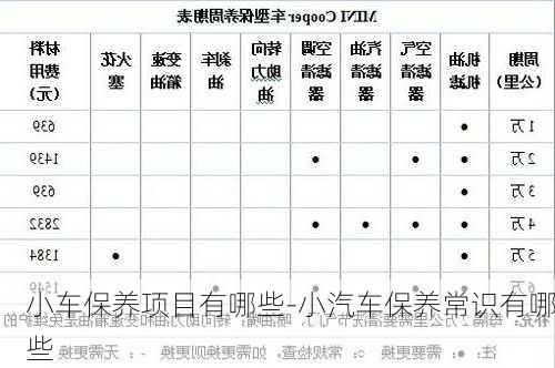 小車保養(yǎng)項(xiàng)目有哪些-小汽車保養(yǎng)常識(shí)有哪些