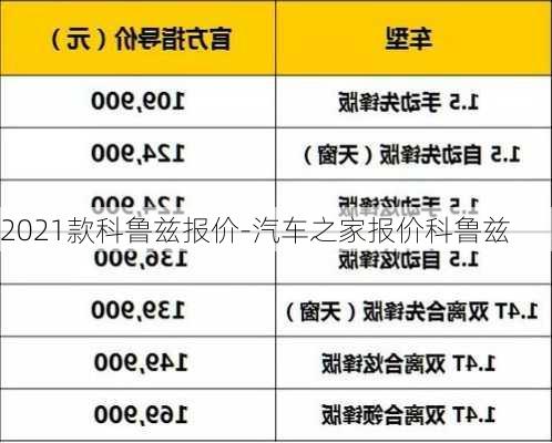 2021款科魯茲報(bào)價(jià)-汽車之家報(bào)價(jià)科魯茲