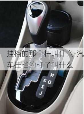 掛檔的那個桿叫什么-汽車掛檔的桿子叫什么