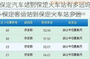 保定汽車站到保定火車站有多遠嗎-保定客運站到保定火車站多遠