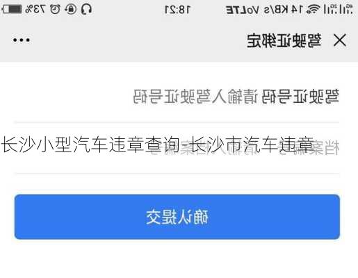 長沙小型汽車違章查詢-長沙市汽車違章