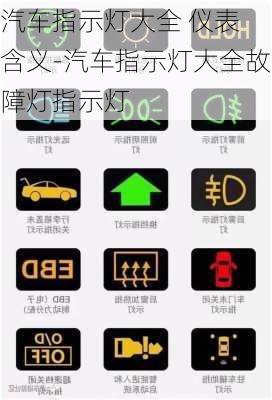 汽車指示燈大全 儀表 含義-汽車指示燈大全故障燈指示燈