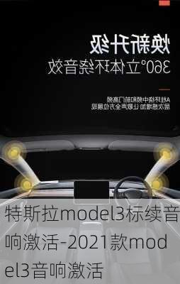 特斯拉model3標(biāo)續(xù)音響激活-2021款model3音響激活