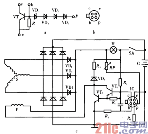 汽車發(fā)電機(jī)調(diào)節(jié)器電路及參數(shù)-qq汽車發(fā)電機(jī)調(diào)節(jié)器