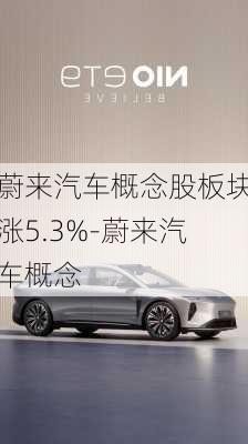 蔚來(lái)汽車概念股板塊漲5.3%-蔚來(lái)汽車概念