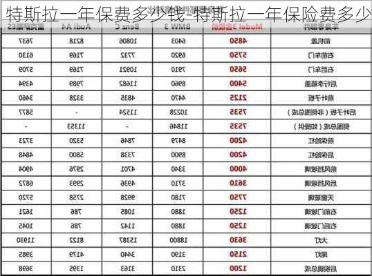 特斯拉一年保費多少錢-特斯拉一年保險費多少