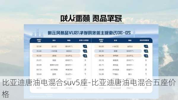 比亞迪唐油電混合suv5座-比亞迪唐油電混合五座價(jià)格