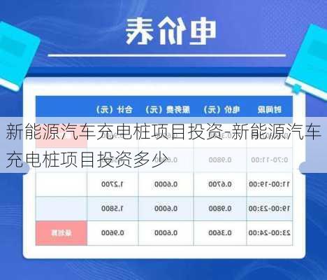 新能源汽車充電樁項目投資-新能源汽車充電樁項目投資多少