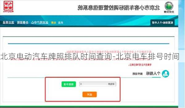 北京電動汽車牌照排隊時間查詢-北京電車排號時間