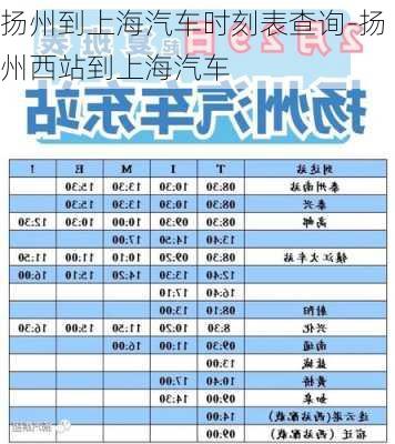 揚州到上海汽車時刻表查詢-揚州西站到上海汽車