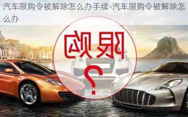 汽車限購(gòu)令被解除怎么辦手續(xù)-汽車限購(gòu)令被解除怎么辦