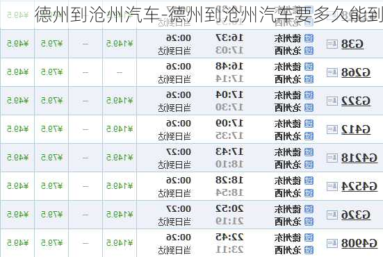 德州到滄州汽車-德州到滄州汽車要多久能到