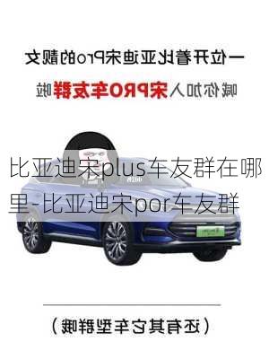 比亞迪宋plus車(chē)友群在哪里-比亞迪宋por車(chē)友群