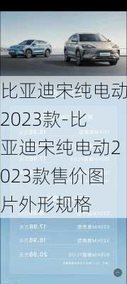 比亞迪宋純電動(dòng)2023款-比亞迪宋純電動(dòng)2023款售價(jià)圖片外形規(guī)格