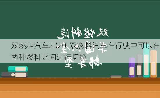 雙燃料汽車2020-雙燃料汽車在行駛中可以在兩種燃料之間進行切換