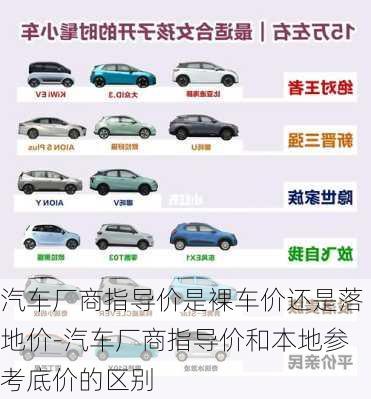 汽車廠商指導(dǎo)價(jià)是裸車價(jià)還是落地價(jià)-汽車廠商指導(dǎo)價(jià)和本地參考底價(jià)的區(qū)別