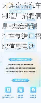 大連奇瑞汽車制造廠招聘信息-大連奇瑞汽車制造廠招聘信息電話