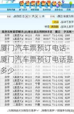 廈門汽車票預訂電話-廈門汽車票預訂電話是多少