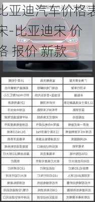 比亞迪汽車(chē)價(jià)格表宋-比亞迪宋 價(jià)格 報(bào)價(jià) 新款