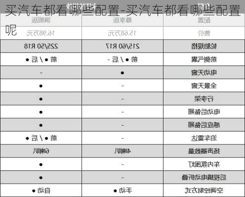 買汽車都看哪些配置-買汽車都看哪些配置呢