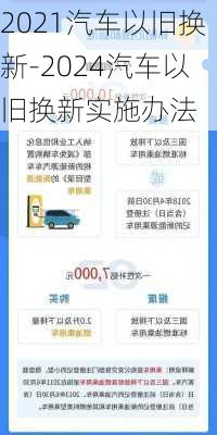 2021汽車以舊換新-2024汽車以舊換新實施辦法