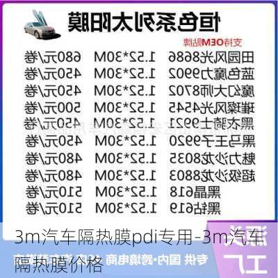 3m汽車隔熱膜pdi專用-3m汽車隔熱膜價格