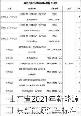 山東省2021年新能源-山東新能源汽車標(biāo)準(zhǔn)