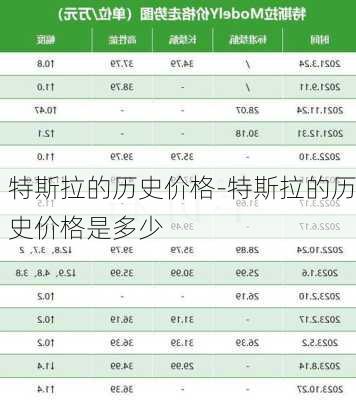 特斯拉的歷史價格-特斯拉的歷史價格是多少