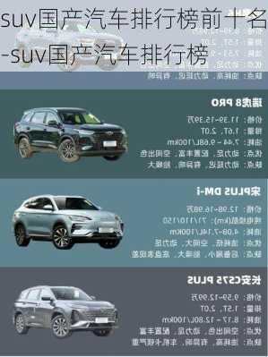 suv國產(chǎn)汽車排行榜前十名-suv國產(chǎn)汽車排行榜