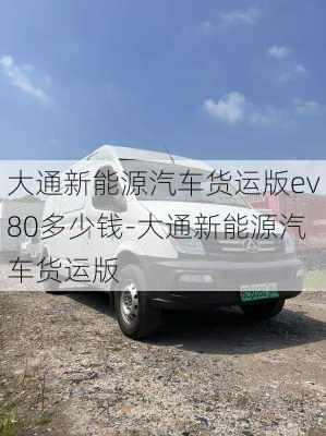 大通新能源汽車貨運(yùn)版ev80多少錢-大通新能源汽車貨運(yùn)版