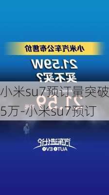 小米su7預(yù)訂量突破5萬-小米su7預(yù)訂