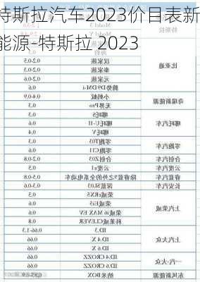 特斯拉汽車2023價目表新能源-特斯拉 2023