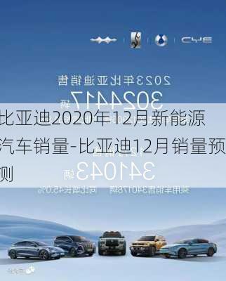 比亞迪2020年12月新能源汽車銷量-比亞迪12月銷量預(yù)測