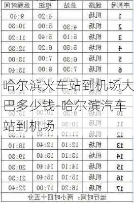 哈爾濱火車站到機(jī)場(chǎng)大巴多少錢-哈爾濱汽車站到機(jī)場(chǎng)