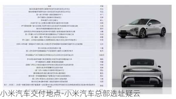 小米汽車交付地點-小米汽車總部選址疑云