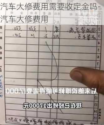 汽車大修費用需要收定金嗎-汽車大修費用