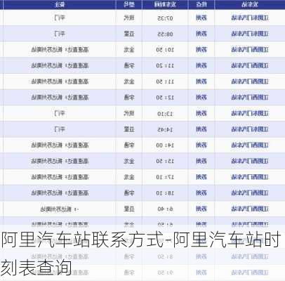 阿里汽車站聯(lián)系方式-阿里汽車站時刻表查詢