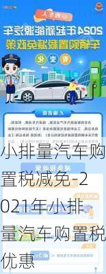 小排量汽車購置稅減免-2021年小排量汽車購置稅優(yōu)惠