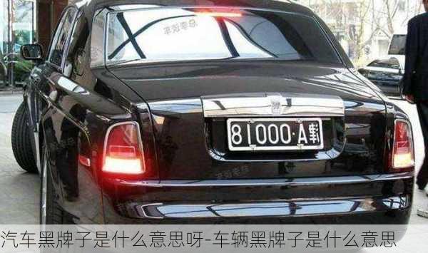 汽車黑牌子是什么意思呀-車輛黑牌子是什么意思