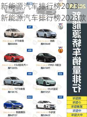 新能源汽車排行榜2023-新能源汽車排行榜2023款